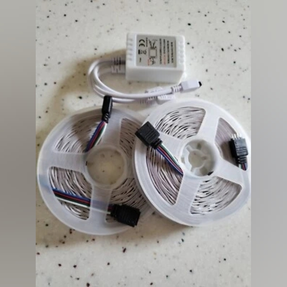 White RGB LED Strip Light Kit with Controller
